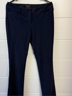 Express Navy Houndstooth Boot Cut Pants